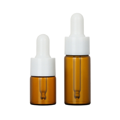 بطری قطره چکان لوازم آرایشی حکاکی 1 اونس ظرفیت Amber Clear Round