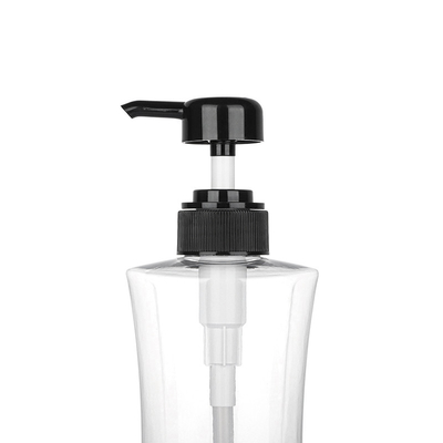 بطری لوسیون آرایشی سیلندر شفاف 400ML 600ML پمپ سیاه