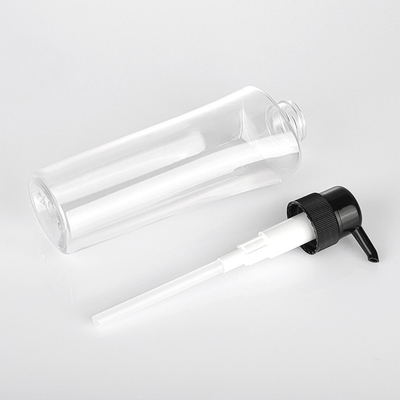 بطری لوسیون آرایشی سیلندر شفاف 400ML 600ML پمپ سیاه