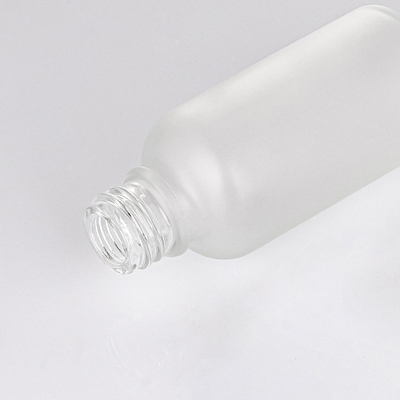 بطری قطره چکان اسانس شیشه ای سفید مات 30 میلی لیتری با درپوش نقره ای