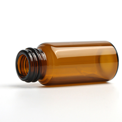 بطری قطره چکان لوازم آرایشی حکاکی 1 اونس ظرفیت Amber Clear Round