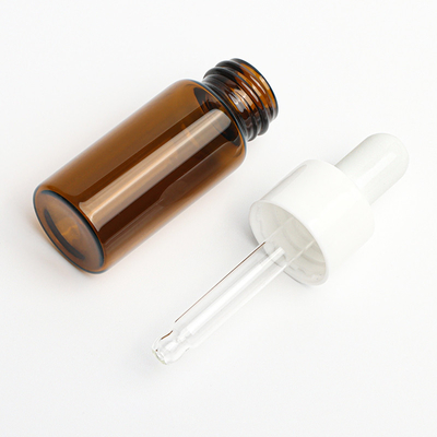بطری قطره چکان لوازم آرایشی حکاکی 1 اونس ظرفیت Amber Clear Round